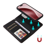 For iPhone 16 Pro BETOPNICE BN-005 2 in 1 Detachable Imitate Genuine Leather Phone Case(Black)