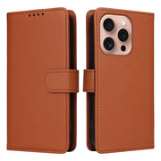 For iPhone 16 Pro BETOPNICE BN-005 2 in 1 Detachable Imitate Genuine Leather Phone Case(Brown)