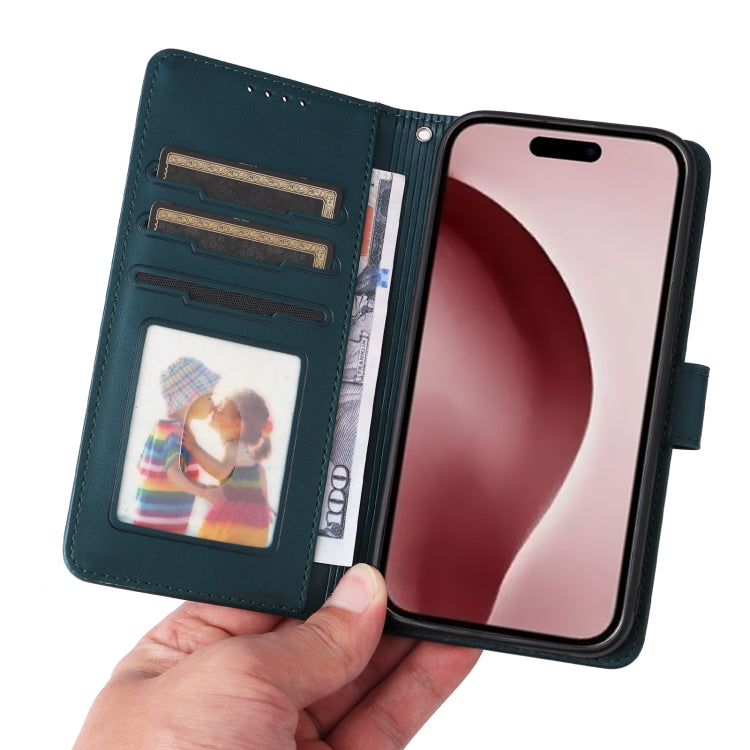 For iPhone 16 Pro BETOPNICE BN-005 2 in 1 Detachable Imitate Genuine Leather Phone Case(Blue)