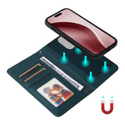 For iPhone 16 Pro BETOPNICE BN-005 2 in 1 Detachable Imitate Genuine Leather Phone Case(Blue)