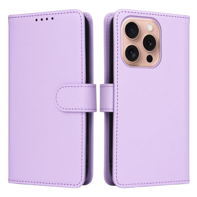 For iPhone 16 Pro Max BETOPNICE BN-005 2 in 1 Detachable Imitate Genuine Leather Phone Case(Light Purple) - free shipping - PMC TechLife - Order now!
