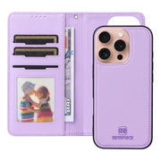 For iPhone 16 Pro Max BETOPNICE BN-005 2 in 1 Detachable Imitate Genuine Leather Phone Case(Light Purple)