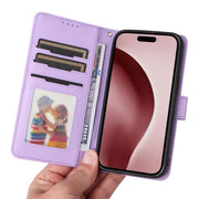 For iPhone 16 Pro Max BETOPNICE BN-005 2 in 1 Detachable Imitate Genuine Leather Phone Case(Light Purple)