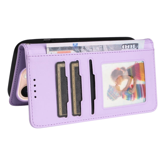 For iPhone 16 Pro Max BETOPNICE BN-005 2 in 1 Detachable Imitate Genuine Leather Phone Case(Light Purple)