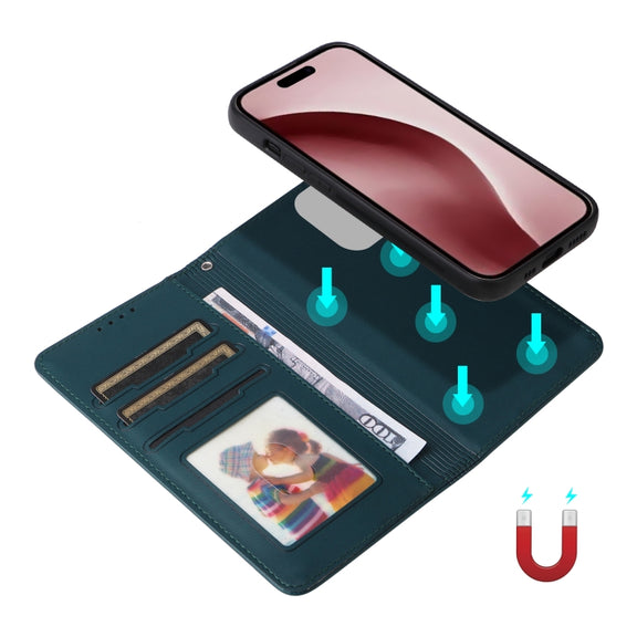 For iPhone 16 Pro Max BETOPNICE BN-005 2 in 1 Detachable Imitate Genuine Leather Phone Case(Blue)