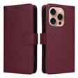For iPhone 16 Pro Max BETOPNICE BN-005 2 in 1 Detachable Imitate Genuine Leather Phone Case(Wine Red) - iPhone 16 Pro Max Cases by BETOPNICE | Online Shopping South Africa | PMC TechLife | Buy Now Pay Later Mobicred