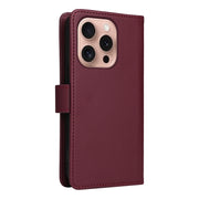 For iPhone 16 Pro Max BETOPNICE BN-005 2 in 1 Detachable Imitate Genuine Leather Phone Case(Wine Red)