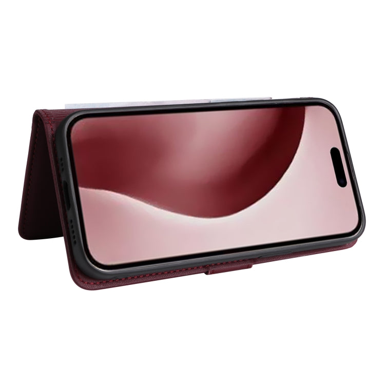 For iPhone 16 Pro Max BETOPNICE BN-005 2 in 1 Detachable Imitate Genuine Leather Phone Case(Wine Red)
