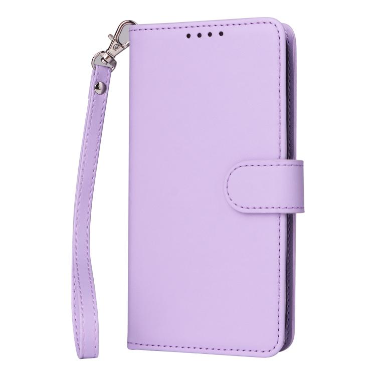 For iPhone 16e BETOPNICE BN-005 2 in 1 Detachable Imitate Genuine Leather Phone Case(Light Purple)