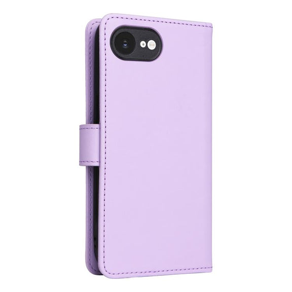 For iPhone 16e BETOPNICE BN-005 2 in 1 Detachable Imitate Genuine Leather Phone Case(Light Purple)
