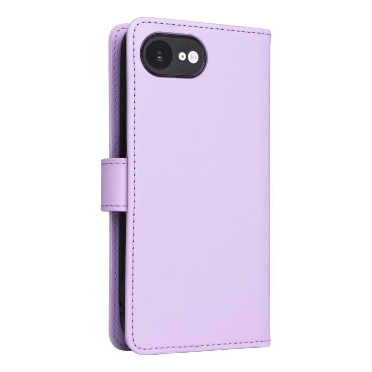 For iPhone 16e BETOPNICE BN-005 2 in 1 Detachable Imitate Genuine Leather Phone Case(Light Purple)