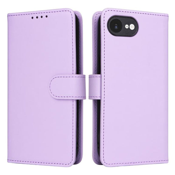 For iPhone 16e BETOPNICE BN-005 2 in 1 Detachable Imitate Genuine Leather Phone Case(Light Purple)