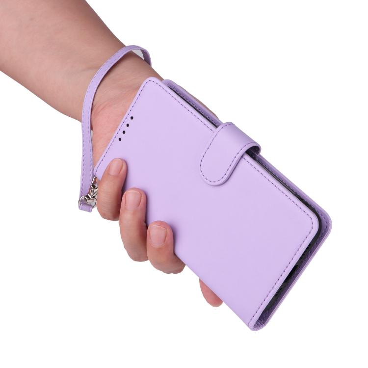 For iPhone 16e BETOPNICE BN-005 2 in 1 Detachable Imitate Genuine Leather Phone Case(Light Purple)