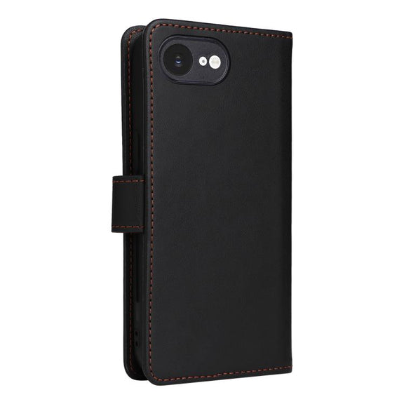 For iPhone 16e BETOPNICE BN-005 2 in 1 Detachable Imitate Genuine Leather Phone Case(Black)