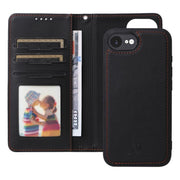 For iPhone 16e BETOPNICE BN-005 2 in 1 Detachable Imitate Genuine Leather Phone Case(Black)