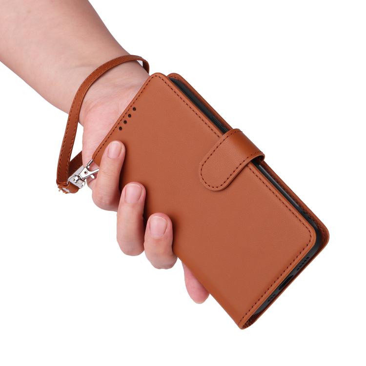 For iPhone 16e BETOPNICE BN-005 2 in 1 Detachable Imitate Genuine Leather Phone Case(Brown)