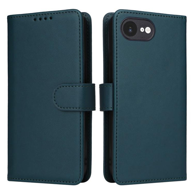 For iPhone 16e BETOPNICE BN-005 2 in 1 Detachable Imitate Genuine Leather Phone Case(Blue)