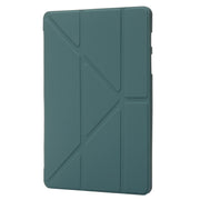 For Samsung Galaxy Tab S10+ / S9+ Deformation Silicone Leather Tablet Case(Dark Green)