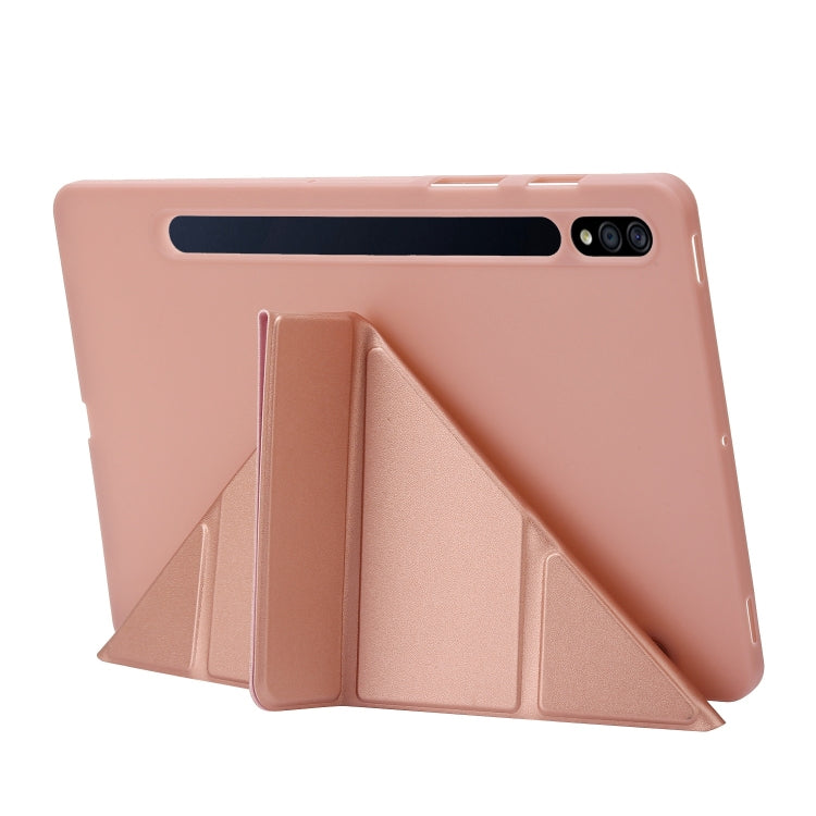 For Samsung Galaxy Tab S10+ / S9+ Deformation Silicone Leather Tablet Case(Dark Green)