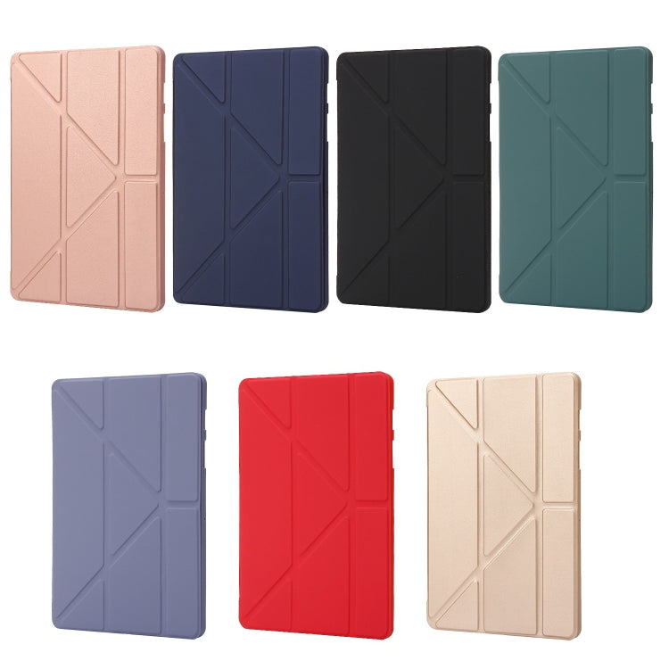 For Samsung Galaxy Tab S9 Deformation Silicone Leather Tablet Case(Dark Green)