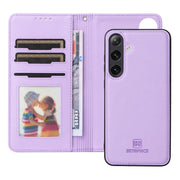 For Samsung Galaxy S24+ 5G BETOPNICE BN-005 2 in 1 Detachable Imitate Genuine Leather Phone Case(Light Purple)