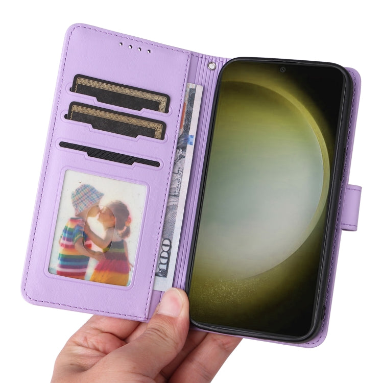 For Samsung Galaxy S24+ 5G BETOPNICE BN-005 2 in 1 Detachable Imitate Genuine Leather Phone Case(Light Purple)