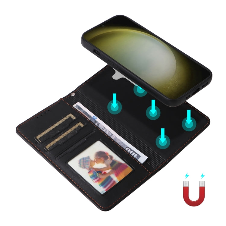 For Samsung Galaxy S24+ 5G BETOPNICE BN-005 2 in 1 Detachable Imitate Genuine Leather Phone Case(Black)