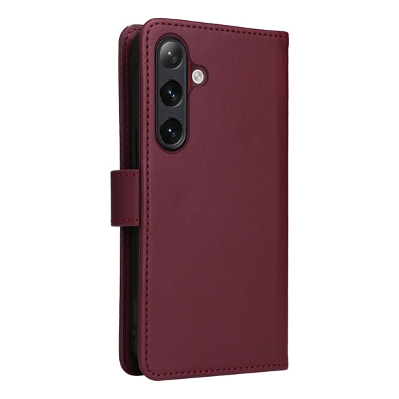 For Samsung Galaxy S24+ 5G BETOPNICE BN-005 2 in 1 Detachable Imitate Genuine Leather Phone Case(Wine Red)