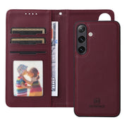 For Samsung Galaxy S24+ 5G BETOPNICE BN-005 2 in 1 Detachable Imitate Genuine Leather Phone Case(Wine Red)