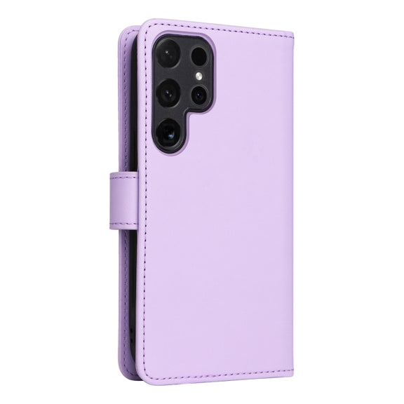 For Samsung Galaxy S24 Ultra 5G BETOPNICE BN-005 2 in 1 Detachable Imitate Genuine Leather Phone Case(Light Purple)