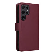 For Samsung Galaxy S24 Ultra 5G BETOPNICE BN-005 2 in 1 Detachable Imitate Genuine Leather Phone Case(Wine Red)