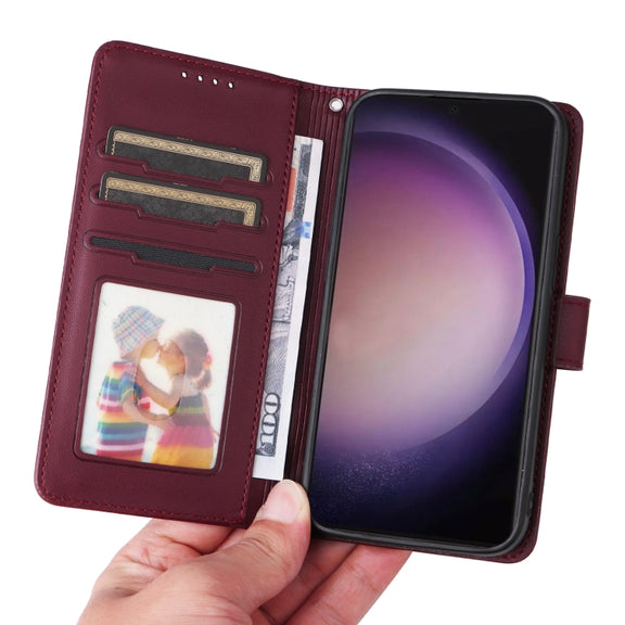 For Samsung Galaxy S24 Ultra 5G BETOPNICE BN-005 2 in 1 Detachable Imitate Genuine Leather Phone Case(Wine Red)