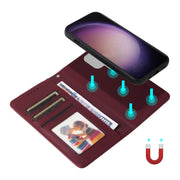 For Samsung Galaxy S24 Ultra 5G BETOPNICE BN-005 2 in 1 Detachable Imitate Genuine Leather Phone Case(Wine Red)