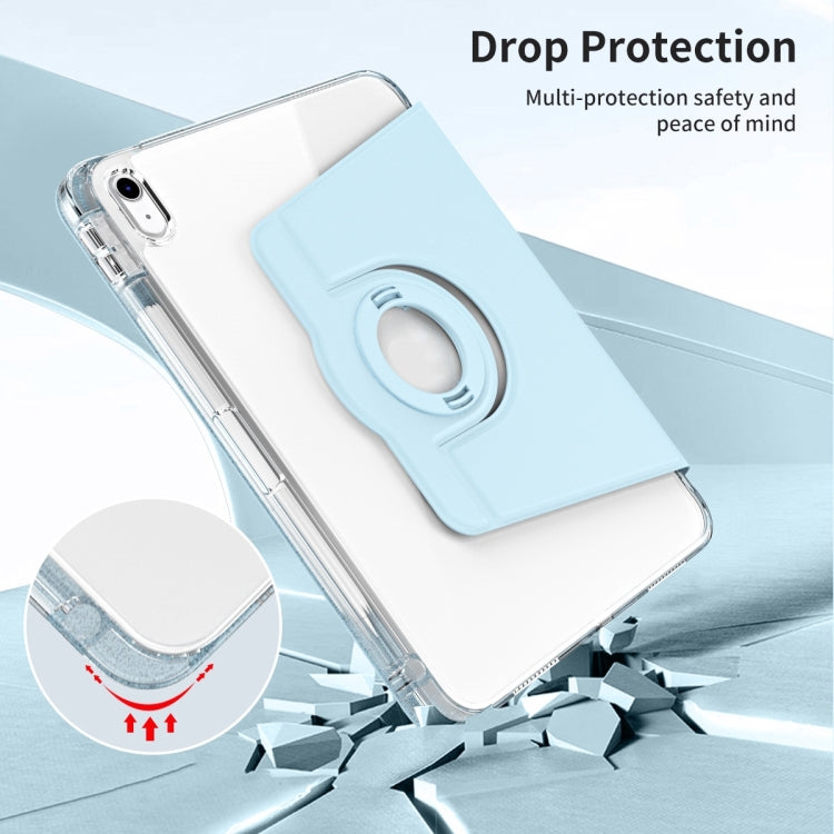 For iPad Air 11 2024 360 Rotation Detachable Clear Acrylic Leather Tablet Case(Ice Blue) - iPad Air 11 2024 Cases by PMC TechLife | Online Shopping South Africa | PMC TechLife | Buy Now Pay Later Mobicred