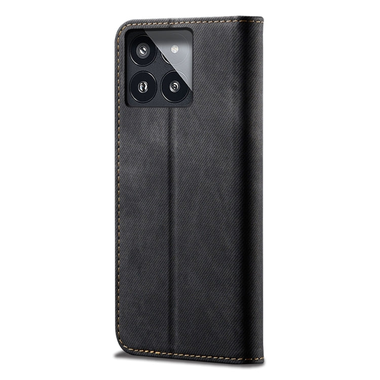 For Xiaomi Redmi K70/K70 Pro Denim Texture Casual Style Horizontal Flip Leather Case(Black) - Xiaomi Cases by PMC Jewellery | Online Shopping South Africa | PMC Jewellery | Buy Now Pay Later Mobicred