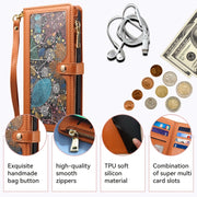 For Motorola Moto G54 ESEBLE Star Series Lanyard Zipper Wallet RFID Leather Case(Brown)