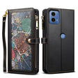 For Motorola Moto G04 / G24 ESEBLE Star Series Lanyard Zipper Wallet RFID Leather Case(Black) - Motorola Cases by ESEBLE | Online Shopping South Africa | PMC TechLife | Buy Now Pay Later Mobicred