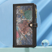 For Motorola Moto G04 / G24 ESEBLE Star Series Lanyard Zipper Wallet RFID Leather Case(Black)