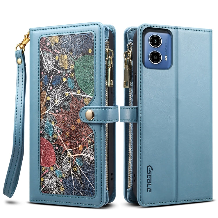 For Motorola Moto G85 ESEBLE Star Series Lanyard Zipper Wallet RFID Leather Case(Blue) - Motorola Cases by ESEBLE | Online Shopping South Africa | PMC TechLife | Buy Now Pay Later Mobicred