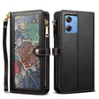 For Motorola Moto G54 5G Global ESEBLE Star Series Lanyard Zipper Wallet RFID Leather Case(Black) - Motorola Cases by ESEBLE | Online Shopping South Africa | PMC TechLife | Buy Now Pay Later Mobicred