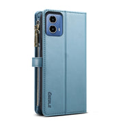 For Motorola Moto G34 5G / G45 5G ESEBLE Star Series Lanyard Zipper Wallet RFID Leather Case(Blue)