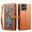 For Motorola Moto G75 5G ESEBLE Star Series Lanyard Zipper Wallet RFID Leather Case(Brown) - Motorola Cases by ESEBLE | Online Shopping South Africa | PMC TechLife | Buy Now Pay Later Mobicred