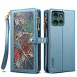 For Motorola Moto G75 5G ESEBLE Star Series Lanyard Zipper Wallet RFID Leather Case(Blue) - Motorola Cases by ESEBLE | Online Shopping South Africa | PMC TechLife | Buy Now Pay Later Mobicred