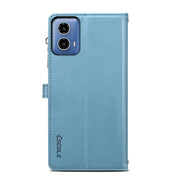 For Motorola Moto G35 ESEBLE Star Series Lanyard Zipper Wallet RFID Leather Case(Blue)