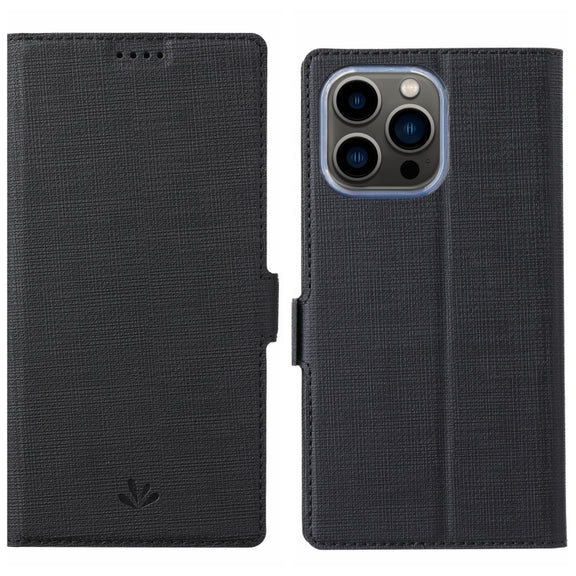 For iPhone 15 Pro Max ViLi K Series Dual-side Buckle Magsafe Leather Phone Case(Black)