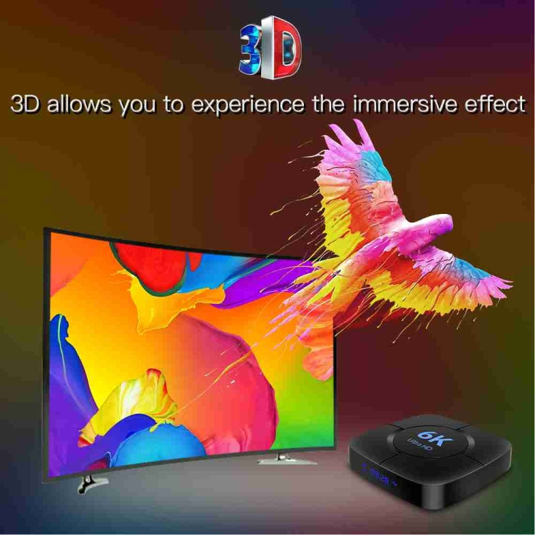 6K Ultra HD Android 12.0 Smart TV Box with Remote Control, 4GB+32GB, Allwinner H616 1.5GHZ Quad-Core(AU Plug)