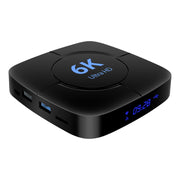 6K Ultra HD Android 12.0 Smart TV Box with Remote Control, 4GB+32GB, Allwinner H616 1.5GHZ Quad-Core(EU Plug)