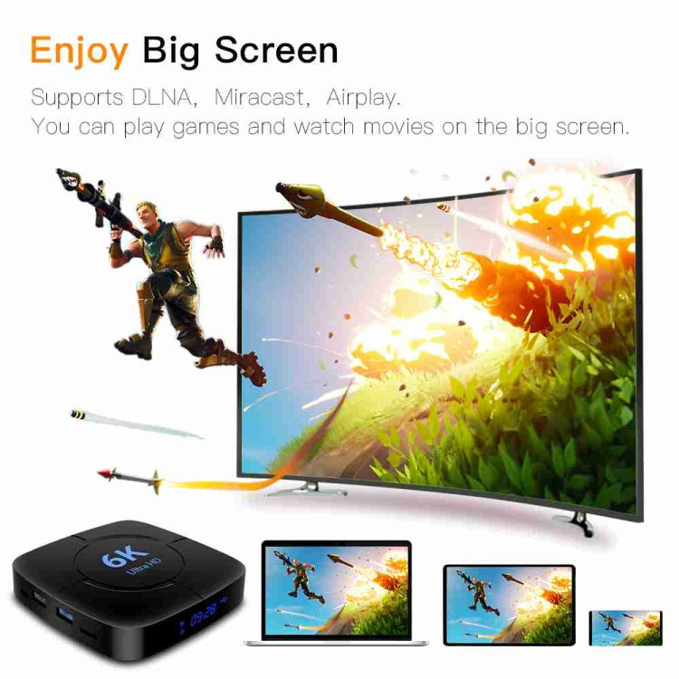 6K Ultra HD Android 12.0 Smart TV Box with Remote Control, 4GB+32GB, Allwinner H616 1.5GHZ Quad-Core(EU Plug) - Others by PMC TechLife | Online Shopping South Africa | PMC TechLife | Buy Now Pay Later Mobicred
