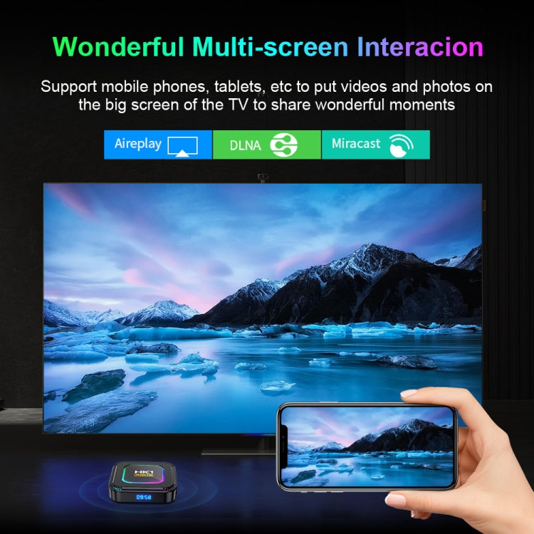 HK1 RBOX K8 8K Android 13.0 Smart TV Box with Remote Control, 2GB+16GB, RK3528 Quad-Core(US Plug)