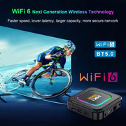 HK1 RBOX K8 8K Android 13.0 Smart TV Box with Remote Control, 2GB+16GB, RK3528 Quad-Core(US Plug)